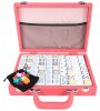 Leather Mexican Train Game Set - Pink